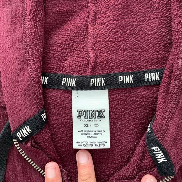 PINK BRAND BURGUNDY SWEATER - Picture 3 of 3